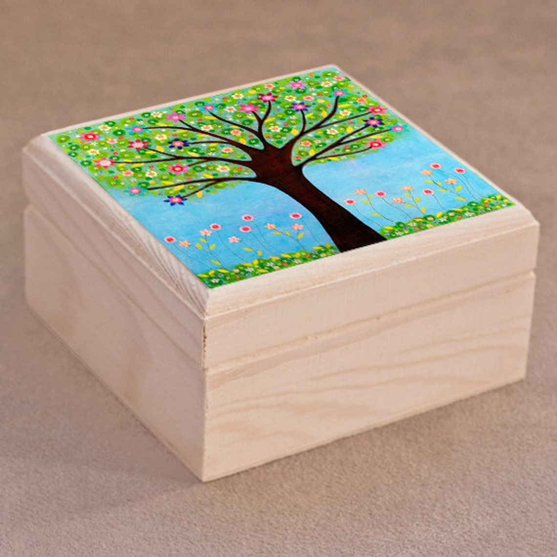 Cutout wood top jewelry box Jewelry Box Tree Jewelry Box Wooden Jewelry Box Handmade | Etsy