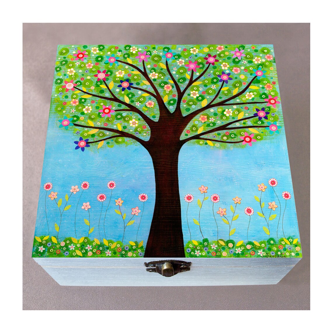Tree Jewelry Box Large Wooden Handmade Jewellery Box Etsy