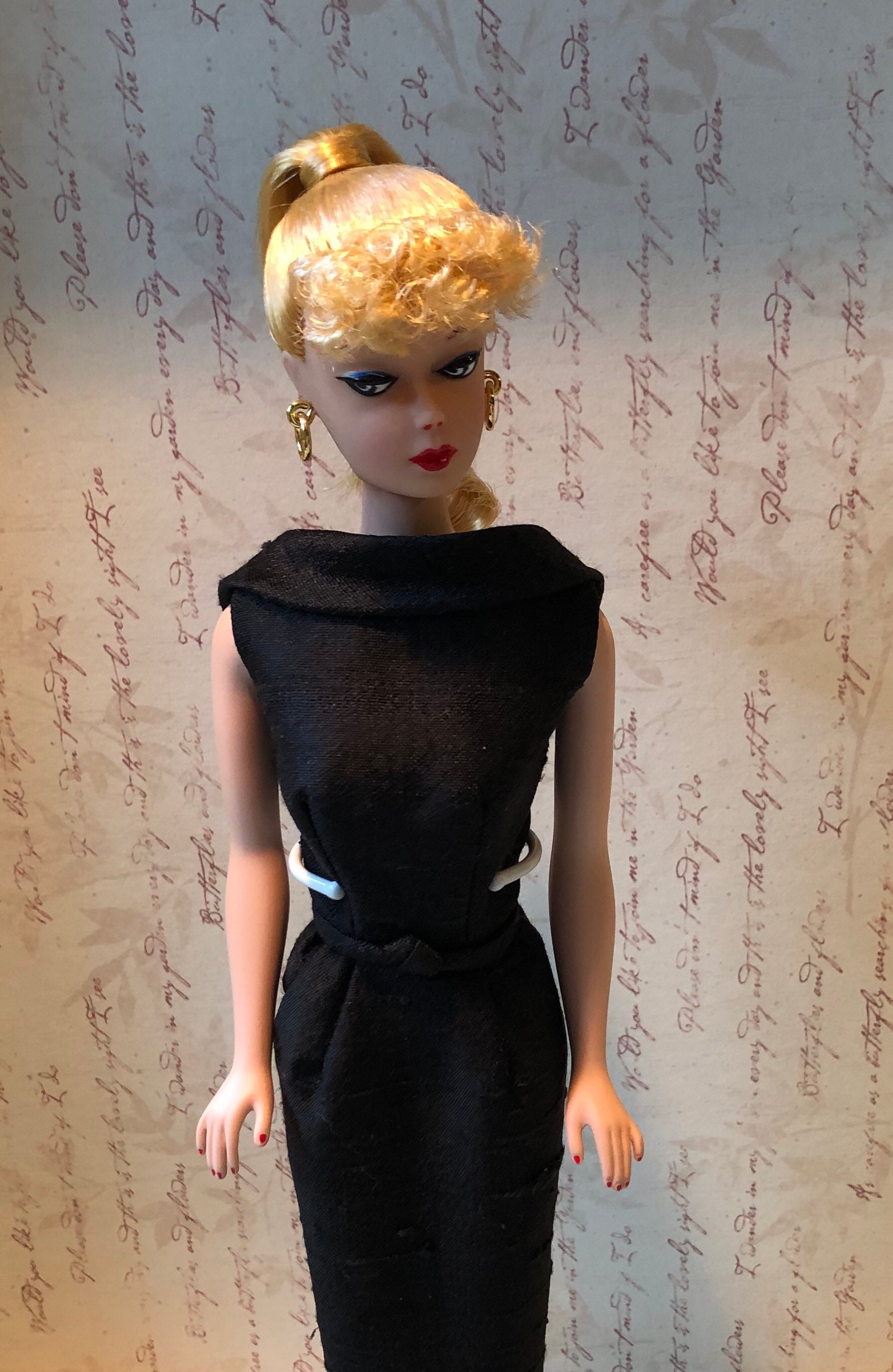 The Classic Black Dress for Barbie | Etsy