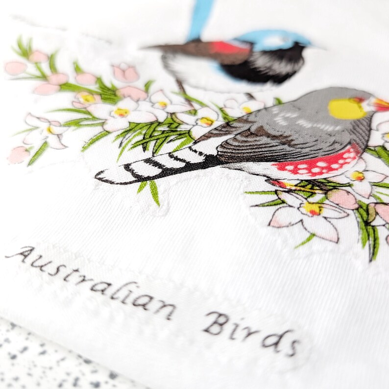 Handmade Australian Native Bird T-shirt | Variegated Wren & Zebra Finch ...