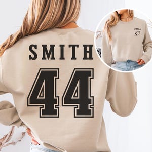 Custom Football Sweatshirt, Personalized Name & Number, Football Mom Sweatshirt, Game Day Crewneck, Custom Sports Hoodie, Team Fan Gift