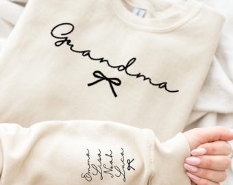 Grandma Sweatshirt Embroidered | Personalized Grandma Gift | First Time Grandma Gifts | Pregnancy Reveal | Grandma Est 2026