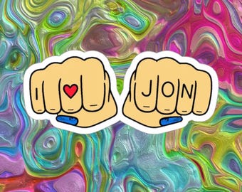 I Heart Jon Hands Sticker