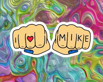 I Heart Mike Hands Sticker