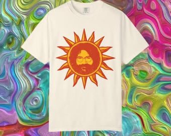 Jerry Garcia Orange Sunshine Unisex Adult Short Sleeve Comfort Colors Tee