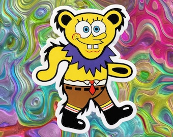 Dancing Sponge Sticker