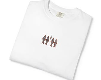 Phish Fishing Embroidered Unisex Adult Comfort Colors Short Sleeve Tee