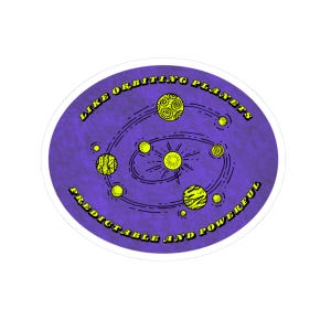 Phish Orbiting Planets Sticker