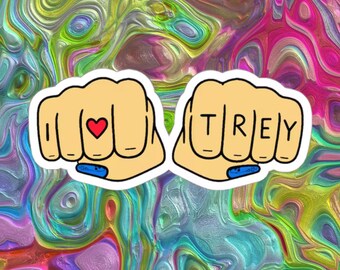 I Heart Trey Hands Sticker