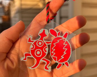 Phish Lizard & Grateful Dead Terrapin Clear Ornament