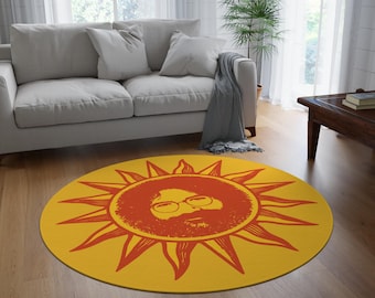 Jerry Garcia Orange Sunshine Rug