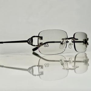 Bonano Venecian Clear Silver Glasses Eyeglasses Sunglasses designer occhiali black lens big  c woods Buffalo horn woods jubilee gold silver