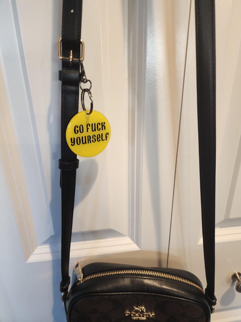 Go Fuck Yourself Keychain, Acrylic Resin Design, Durable, Fun, Gift