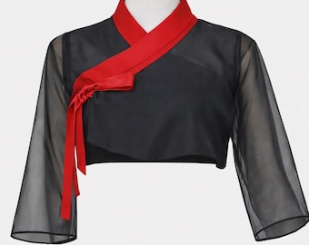 BTS-concert-inspired jeogori Hanbok top with tassel