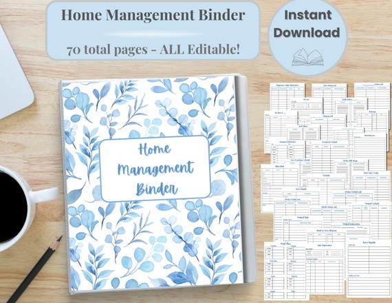 Home Management Binder organization for busy parent help organizing working mom home management organize working parent home manage binder
