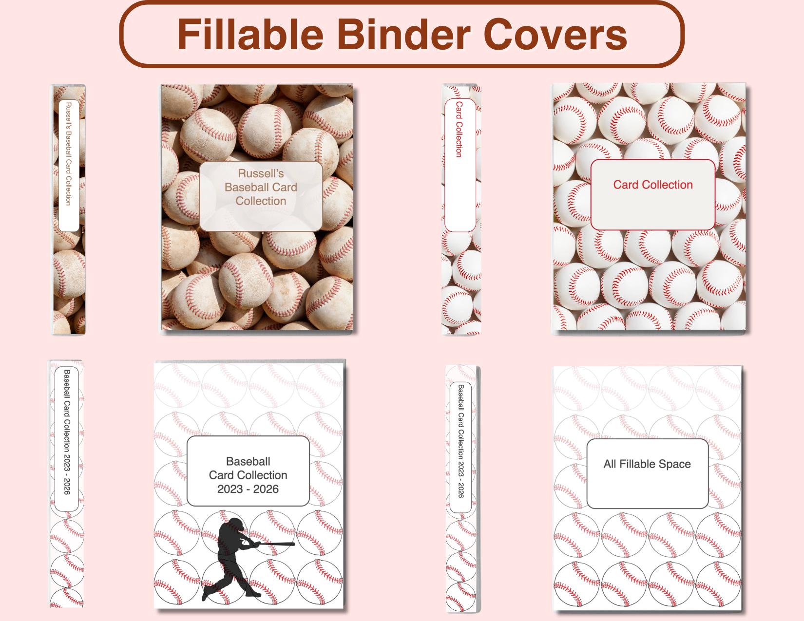 Baseball Lover Binder Cover Baseball Card Collector Little League School  Supply Baseball Fan Book Cover Baseball Card Organizer Trading Card - Etsy