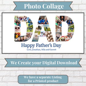 FATHER&#39;S DAY Personalized Gift Photo collage digital custom photo gift to Dad personalized photo collage gift Dad custom gift FATHER&#39;s day