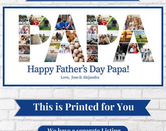 FATHER'S DAY Photo collage custom Dad gift collage photo gift customize fathers day personalize gift Pop photo collage Printed Papa gift
