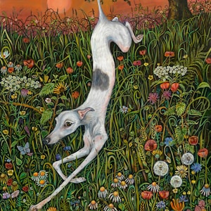 The Last Dance at Sunset - Whippet Art Print