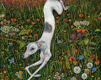 The Last Dance at Sunset - Whippet Art Print