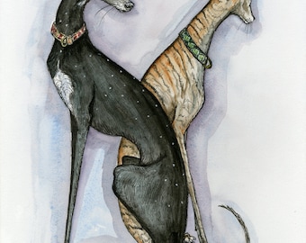 Greyhound, Giclee Art Print, Dogs, Dog Art, Fine Art, Artwork, Sighthound