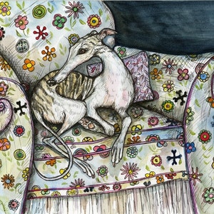 Whippet Dog Art Print