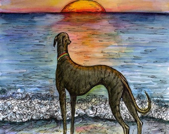 Greyhound  Art Print