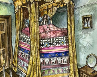 La princesse au petit pois - Impression artistique Conte de fées
