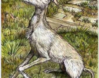 A Little Grace - Lurcher Hound Dog Print