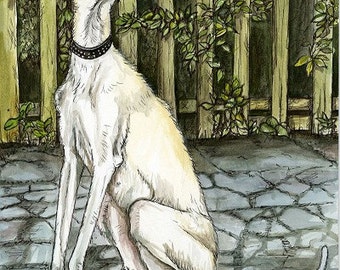 The Never-Ending Friendship - Greyhound Galgo Art Dog Print