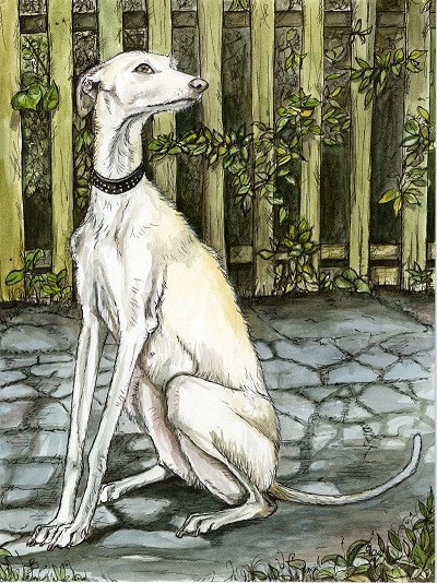 The Never-Ending Friendship - Greyhound Galgo Art Dog Print