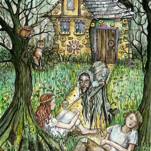 Metis Gretel 【Fairy Tal】２枚セット V系 ヴィジュアル系 Hansel and Gretel - Giclee Art Print, Fairy Tale, Illustration