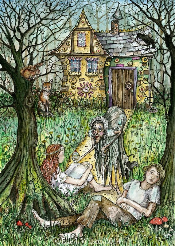 Fairy Tales Hansel and Gretel Print