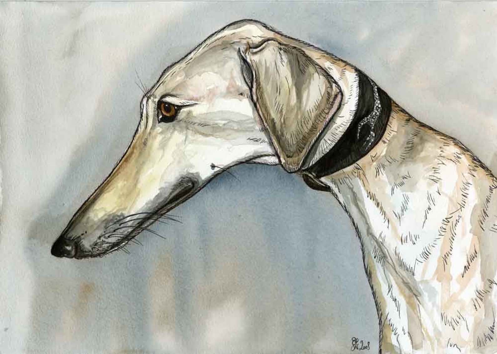 Sloughi Dog Art Print Etsy