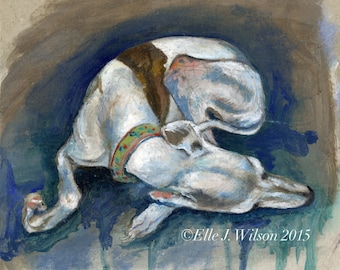 Whippet Art Dog Print