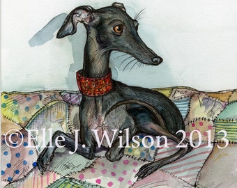 Italian Greyhound Art Dog Print