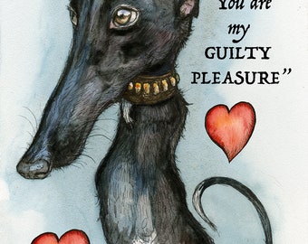 Greyhound Art Dog Print