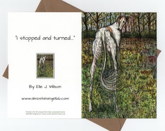 SALUKI Dog Art  Card