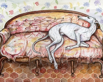 Whippet Dog Art Print