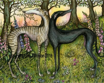 Greyhound Art Dog Print