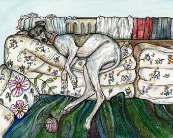Whippet Art Dog Print