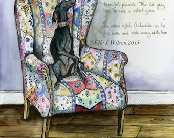 Whippet  Art print