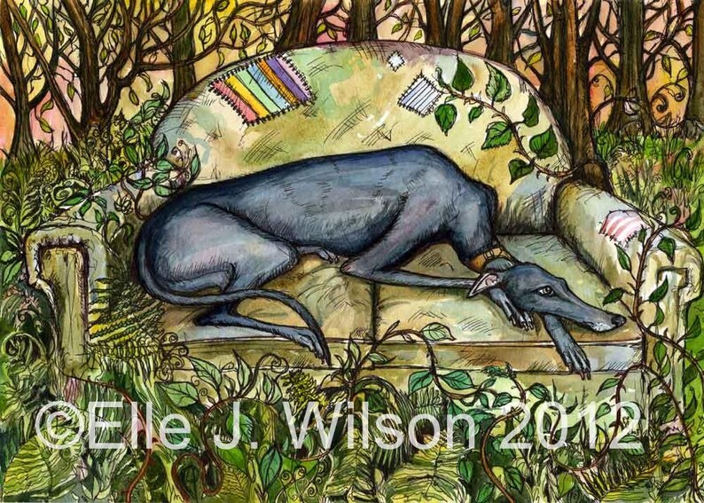 Greyhound DOG Art Print