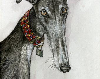 Greyhound Art Dog Print