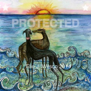Greyhound Art Dog Print