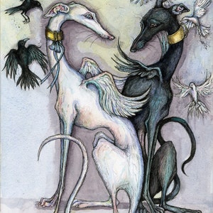 Greyhound Art Dog Print