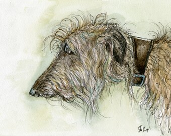 DOG ART- Lurcher Hound Dog Print