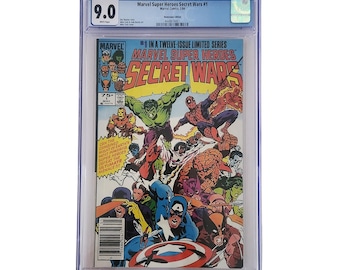 Marvel Super Heroes Secret Wars #1 Marvel Comics 05/84 Páginas Blancas CGC Calificación 9.0