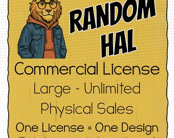 Licencia comercial solo para diseños de Agape / Licencia grande