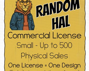 Licencia comercial solo para diseños de Agape / Licencia pequeña
